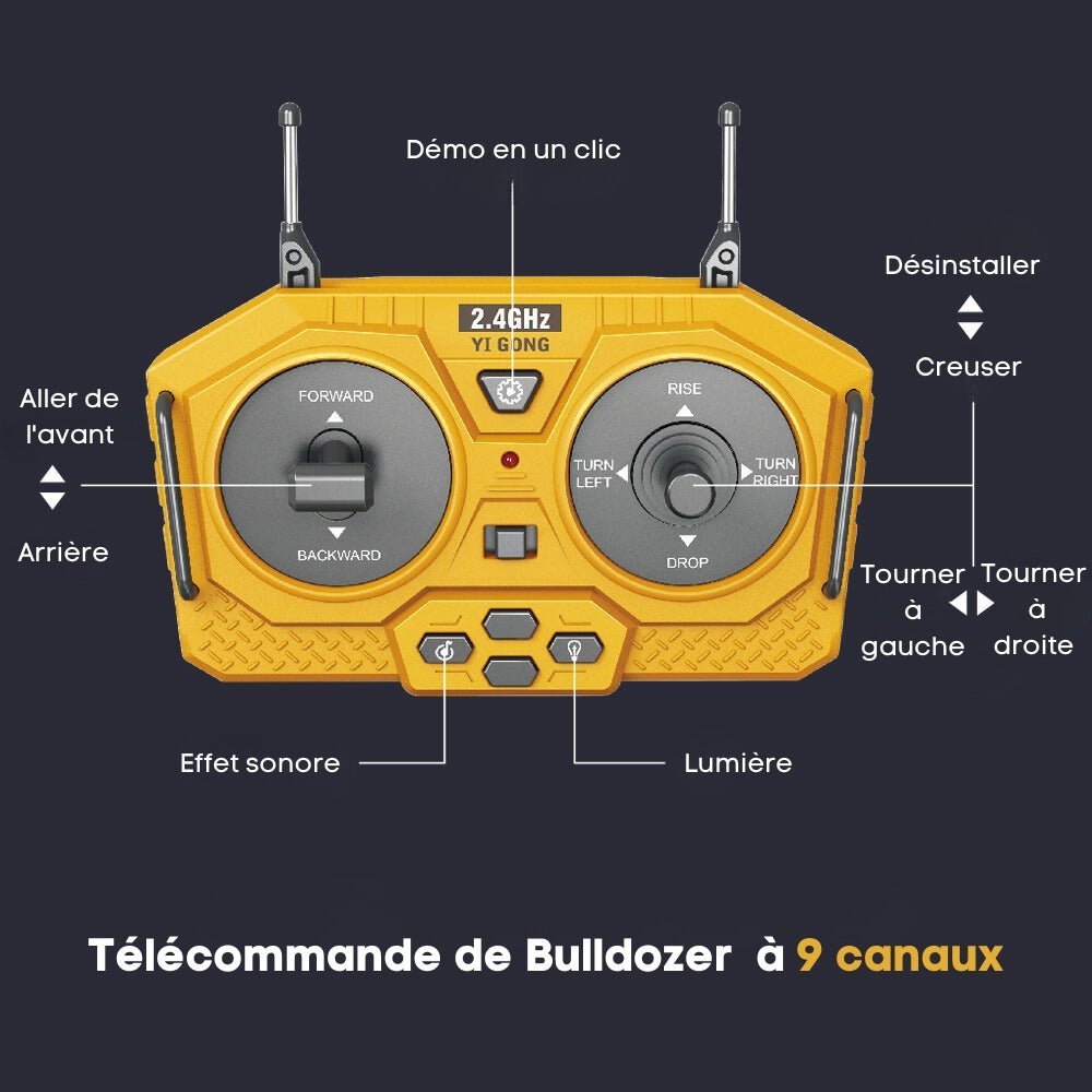 RealBuild™ - Jouet de Véhicule de Chantier Radiocommandé - Le Jardin de JadeLes Petits Explorateurs014:200008882#9CH-BulldozerBulldozerRealBuild™ - Jouet de Véhicule de Chantier Radiocommandé - Le Jardin de JadeLes Petits Explorateurs014:200008882#9CH-BulldozerBulldozerRealBuild™ - Jouet de Véhicule de Chantier Radiocommandé